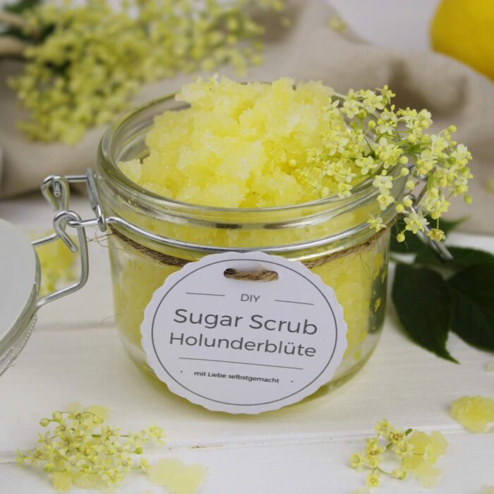 Sugar Scrub, Zuckerpeeling, Holunder, Holunderblüten