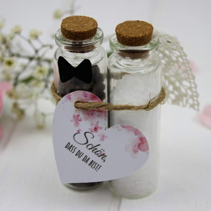 Salz, Pfeffer, Geschenk, Gastgeschenk, Hochzeit