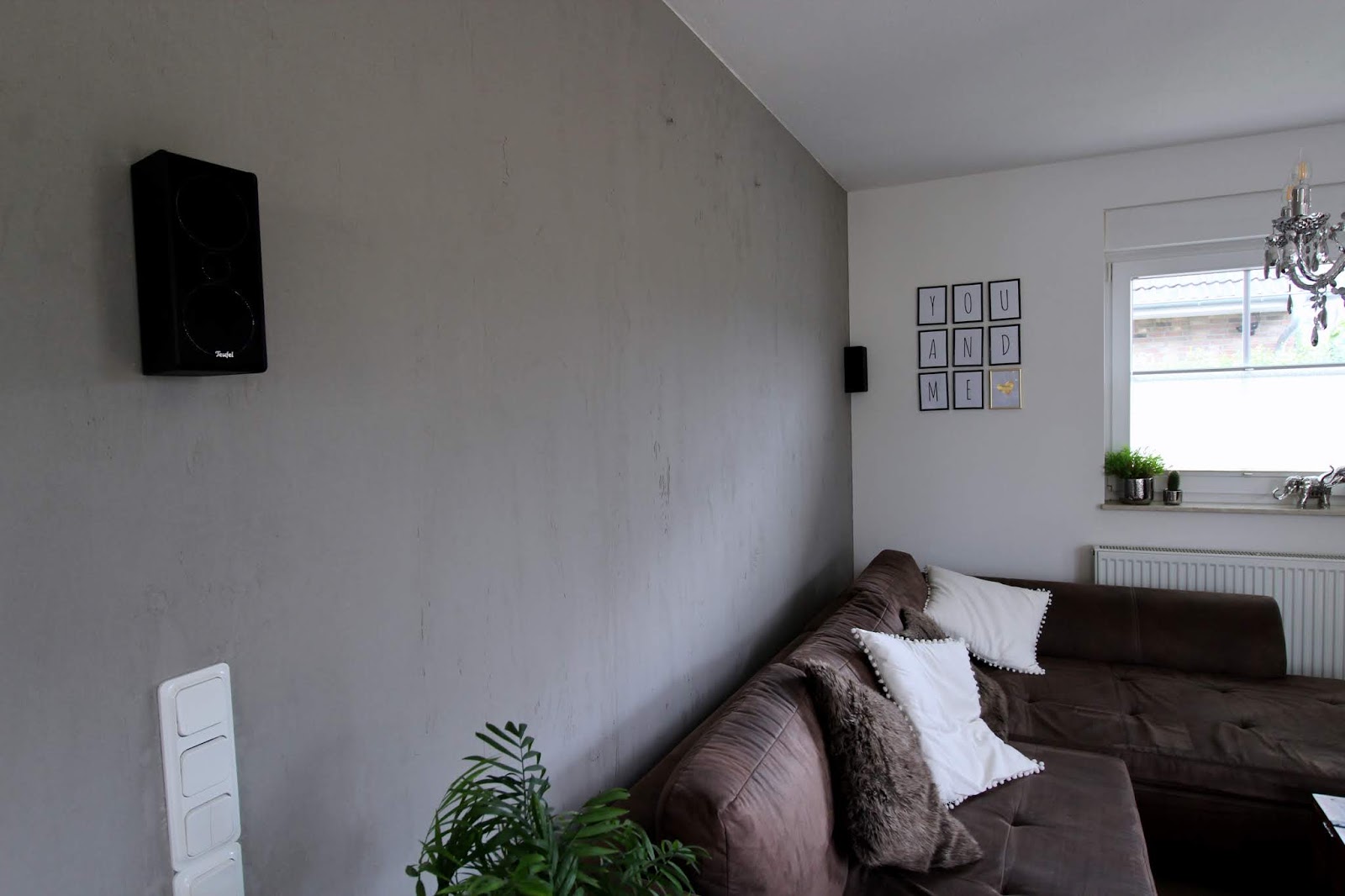 Beton, Beton-Optik, Wand, Wohnzimmer