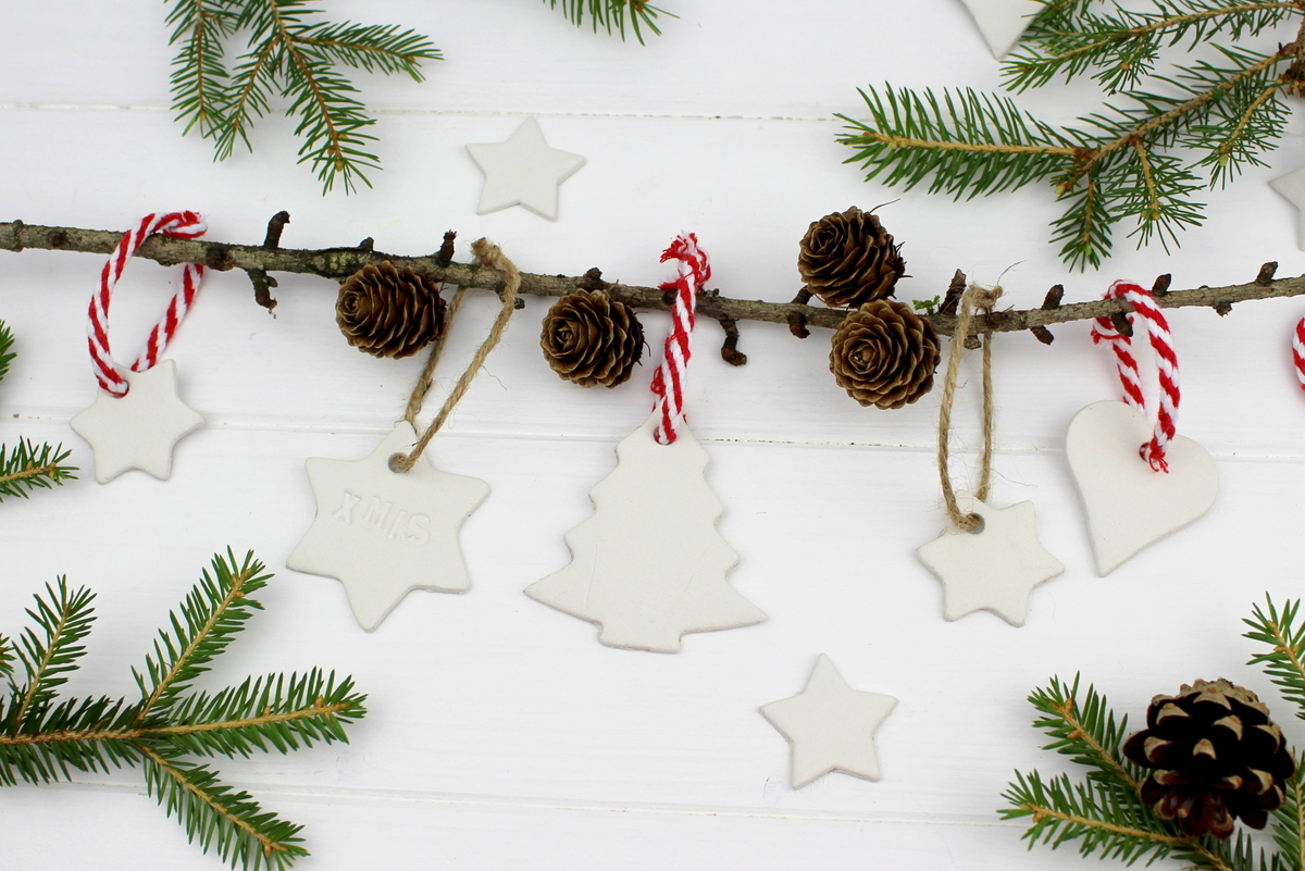 DIY - Christbaumanhänger aus Modelliermasse ganz einfach selber machen