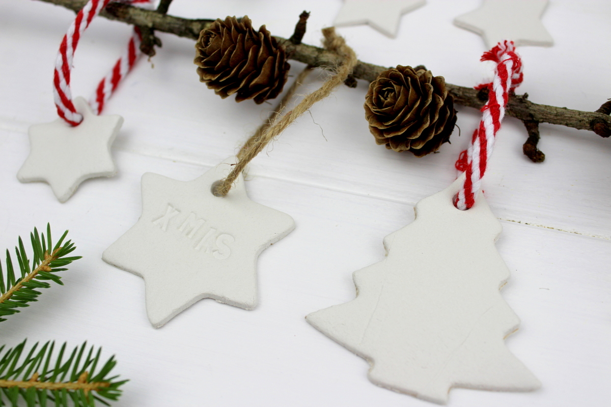 DIY - Christbaumanhänger aus Modelliermasse ganz einfach selber machen