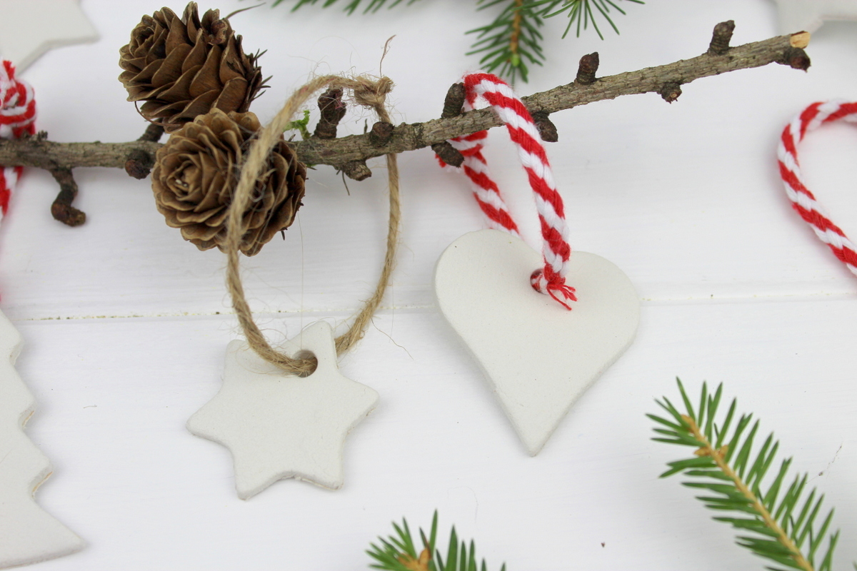 DIY - Christbaumanhänger aus Modelliermasse ganz einfach selber machen