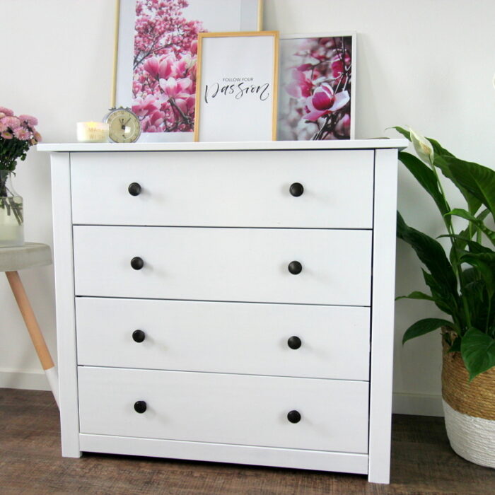 Upcycling Kommode, weiß gestrichen