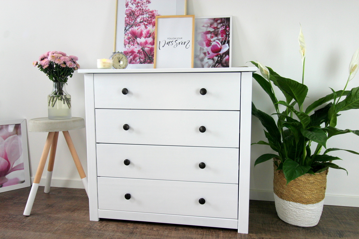 Upcycling Kommode, weiß gestrichen