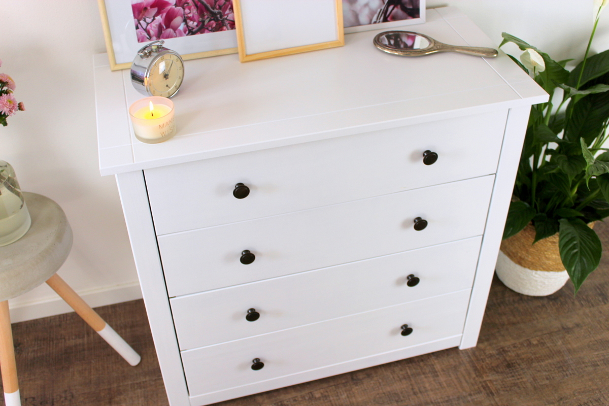 Upcycling Kommode, weiß gestrichen