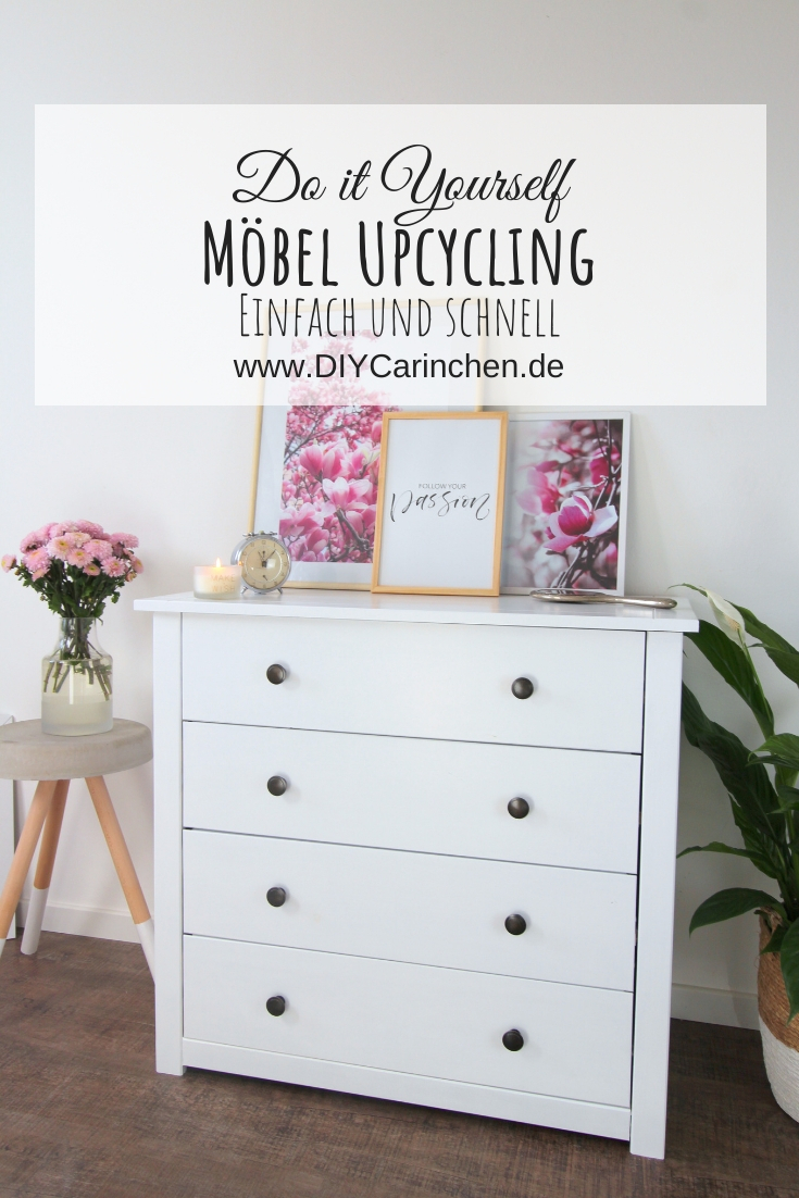 Upcycling Kommode, weiß gestrichen