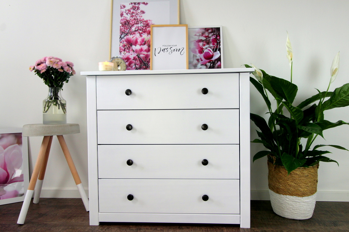 Upcycling Kommode, weiß gestrichen
