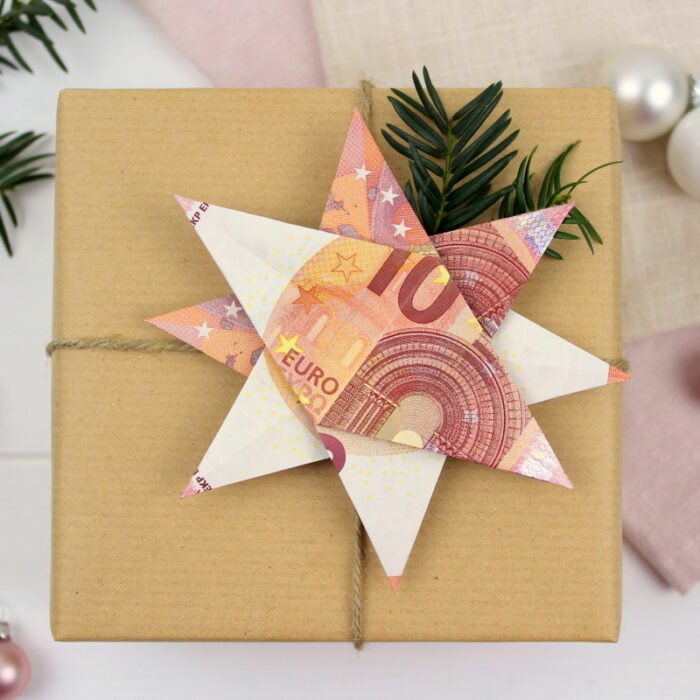 DIY – Origami Stern aus Geldscheinen – Geldgeschenk zu Weihnachten