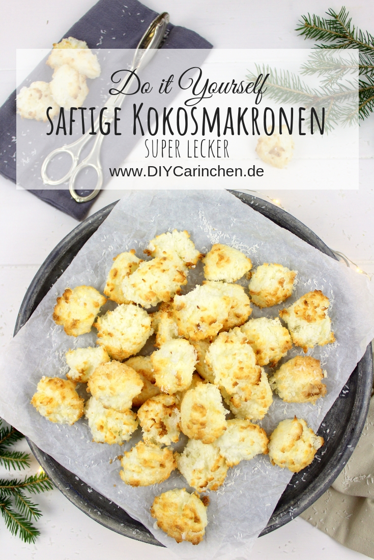 saftige Kokosmakronen mit Kokosraspeln