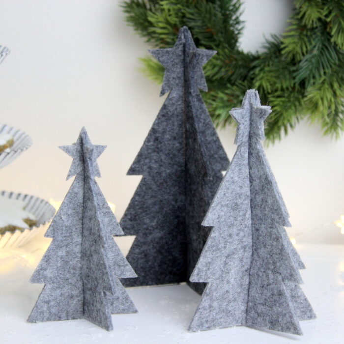 DIY – 3D Tannenbaum aus Filz einfach selber machen + gratis Vorlage