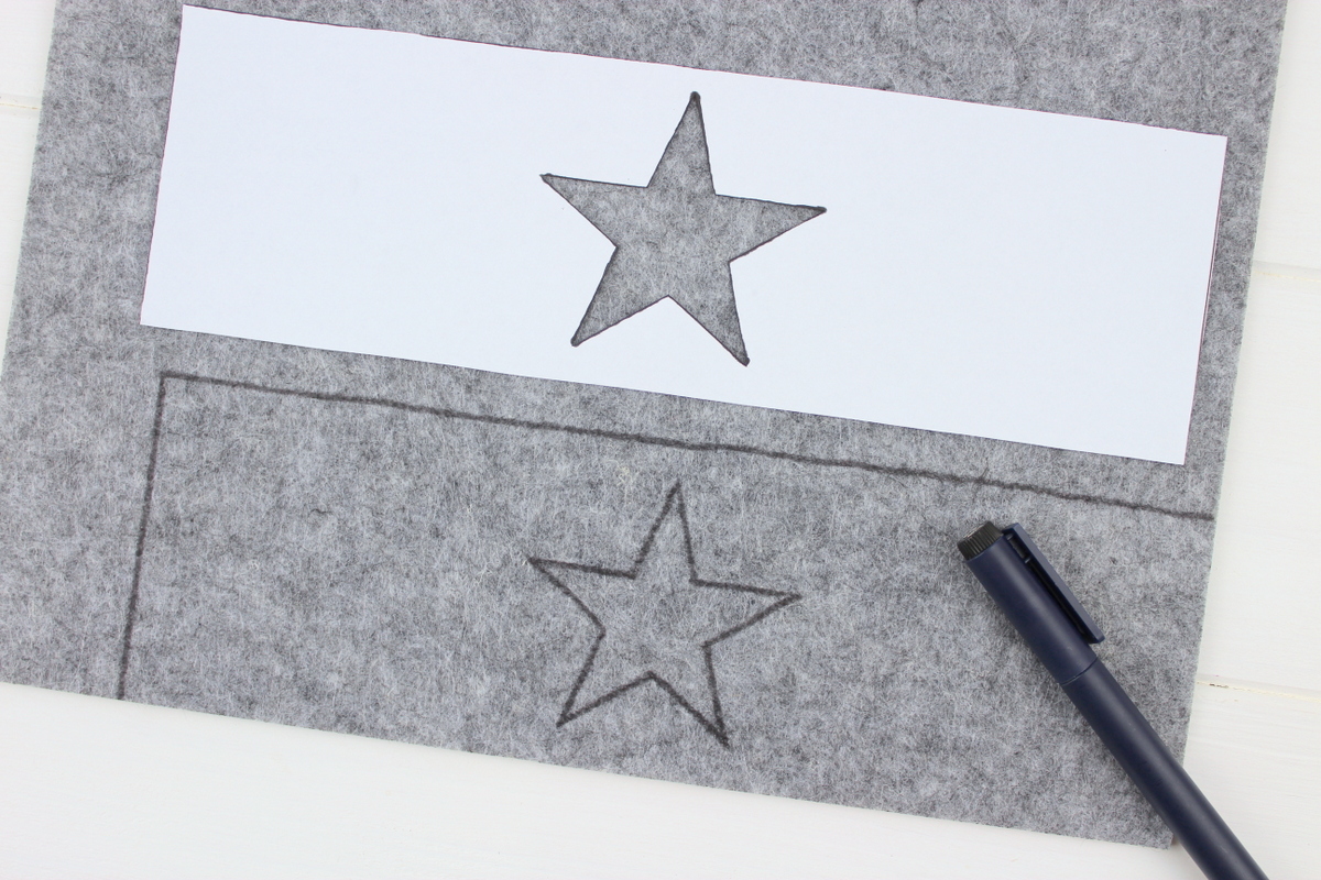 weihnachtliche Windlichter aus Filz und Einmachgläsern