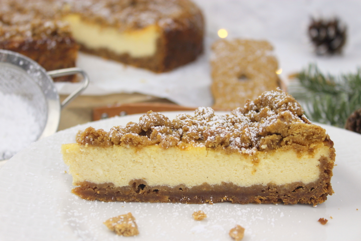 weihnachtlicher Spekulatius Cheesecake / Käsekuchen - einfaches Rezept