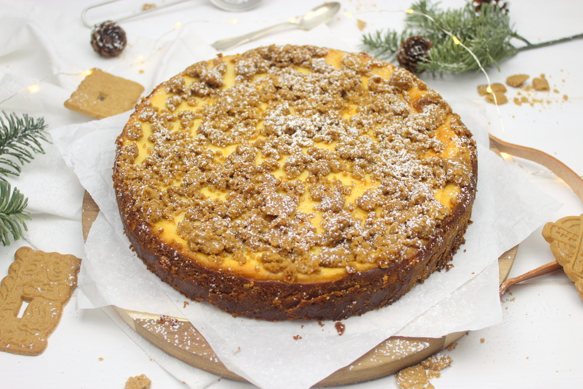 weihnachtlicher Spekulatius Cheesecake / Käsekuchen - einfaches Rezept