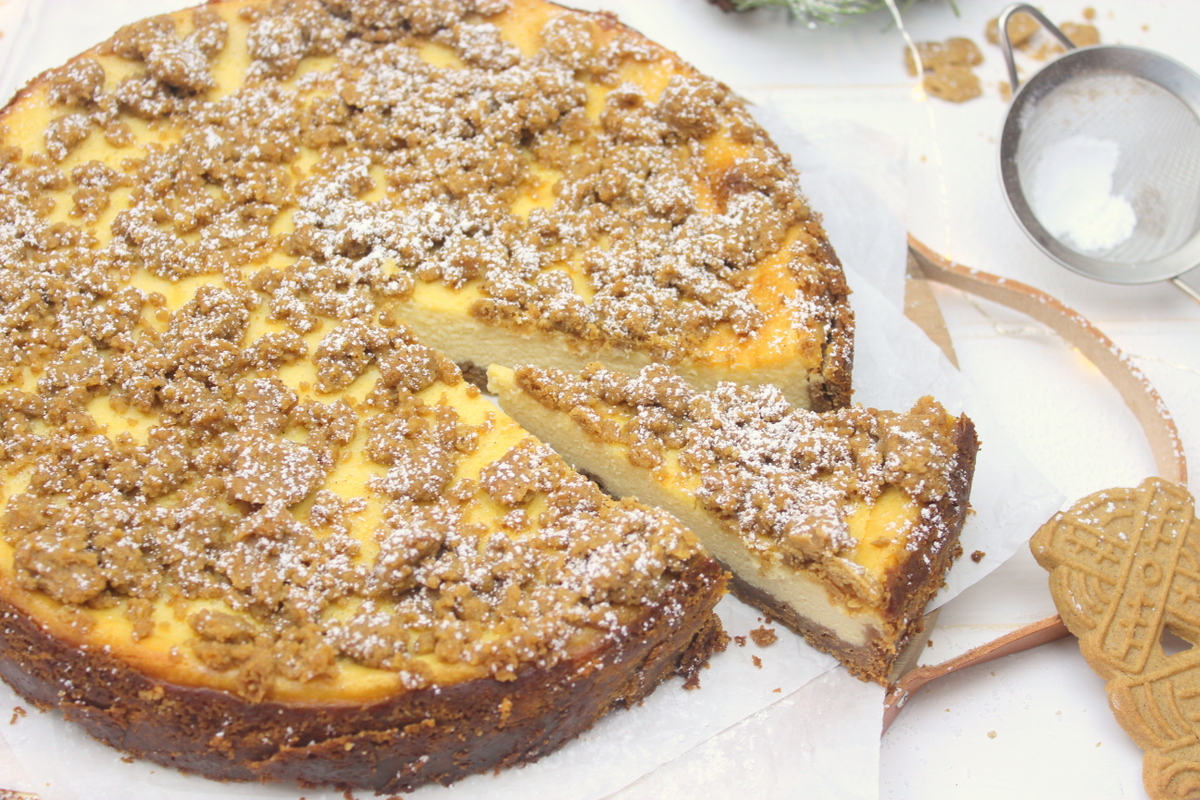 weihnachtlicher Spekulatius Cheesecake / Käsekuchen - einfaches Rezept
