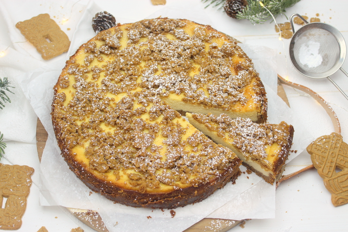 weihnachtlicher Spekulatius Cheesecake / Käsekuchen - einfaches Rezept