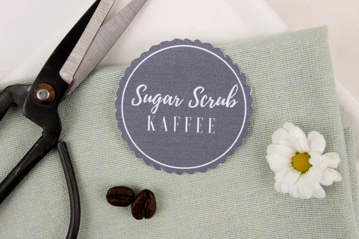 DIY Sugar Scrub mit Kaffee selber machen + Etikett