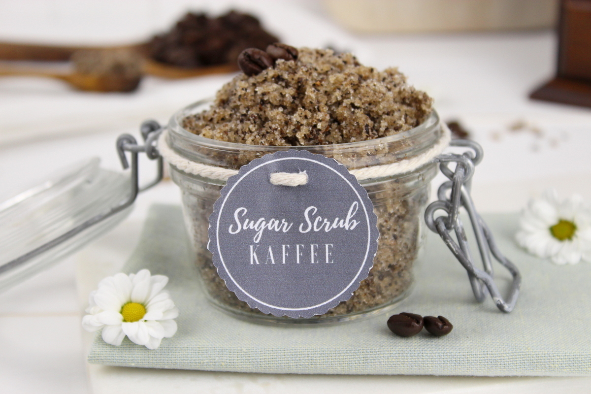 DIY Sugar Scrub mit Kaffee selber machen + Etikett