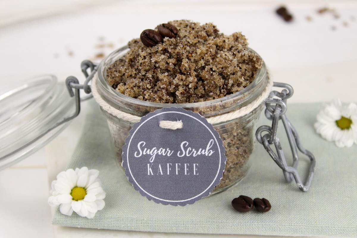 DIY Sugar Scrub mit Kaffee selber machen + Etikett