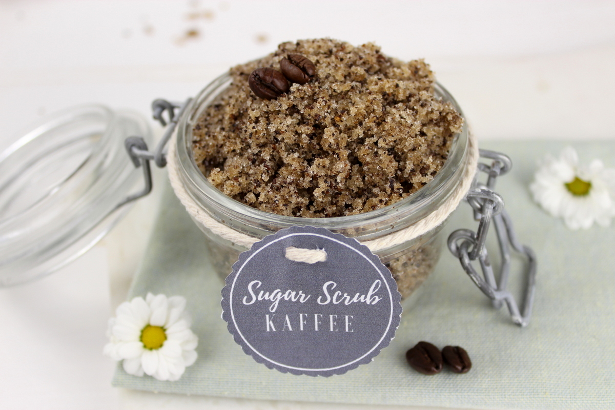 DIY Sugar Scrub mit Kaffee selber machen + Etikett