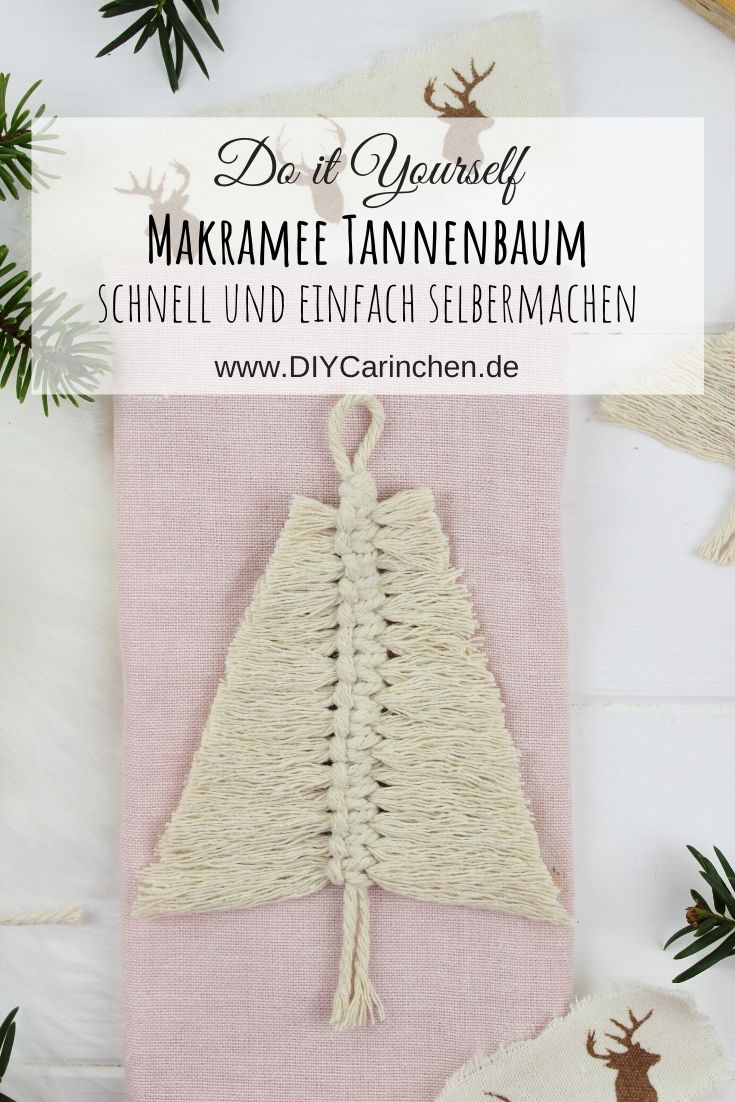 Makramee Tannenbaum in weiß
