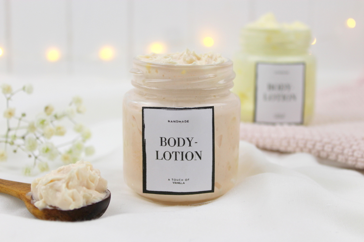 DIY Bodylotion in Vanille und Kokos in einem Einmachglas Kosmetik