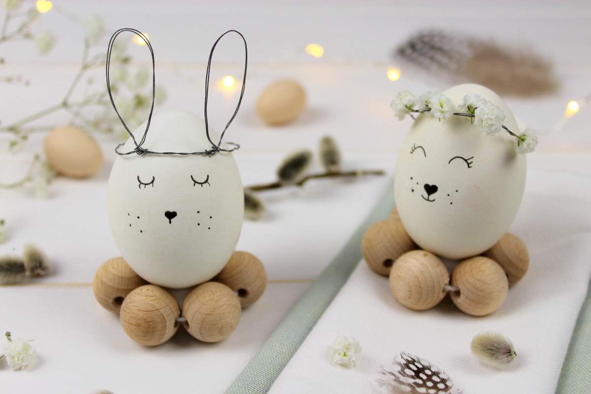 DIY Hasenohren aus Metall als Deko für Ostereier