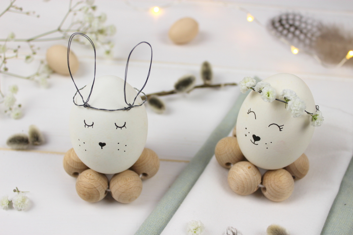 DIY Hasenohren aus Metall als Deko für Ostereier