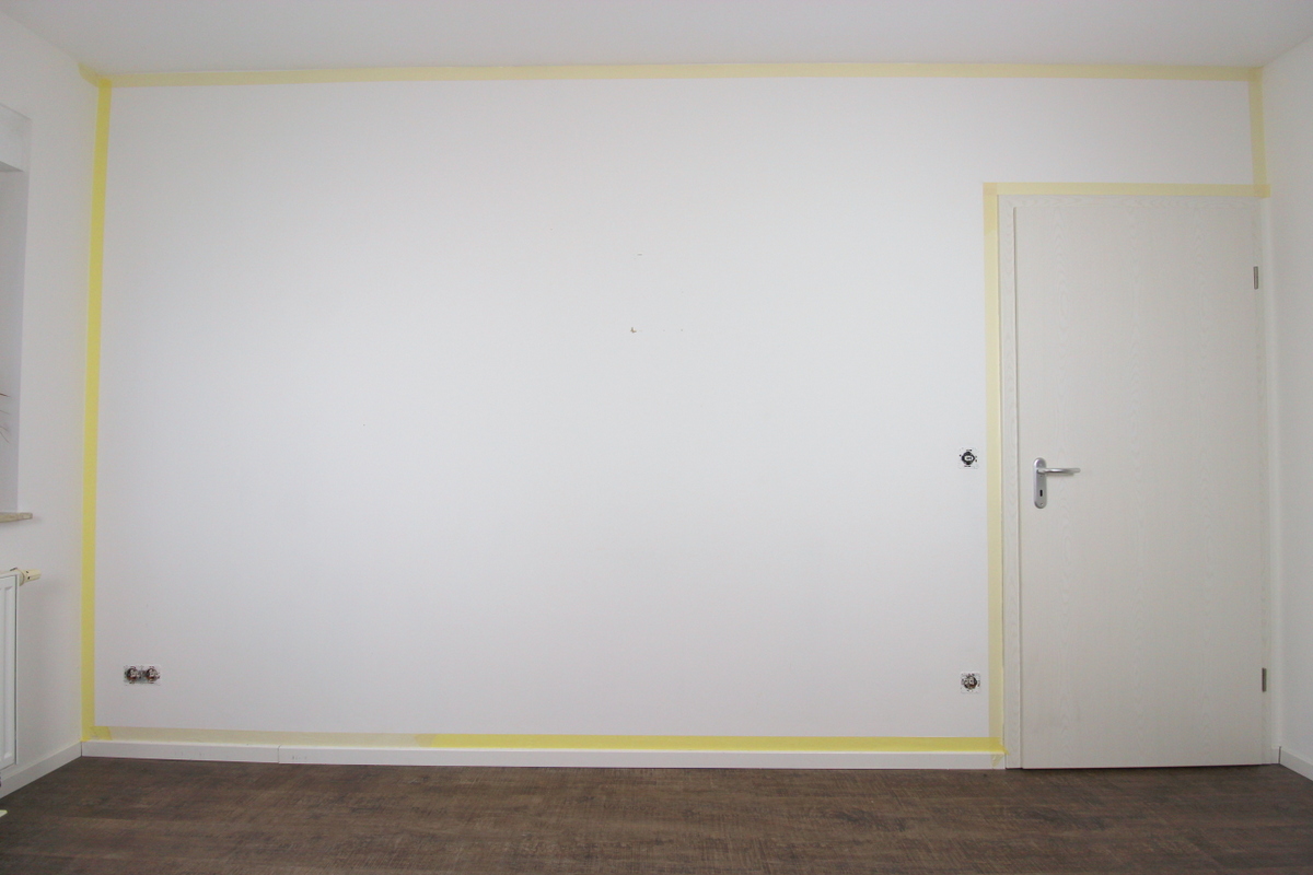 DIY Wände streichen mit Rand in rosa