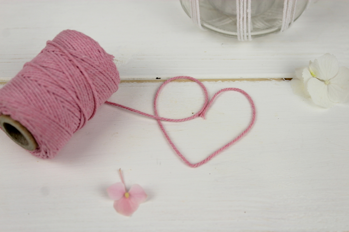 DIY Makramee Windlichter Kreuzknoten knüpfen