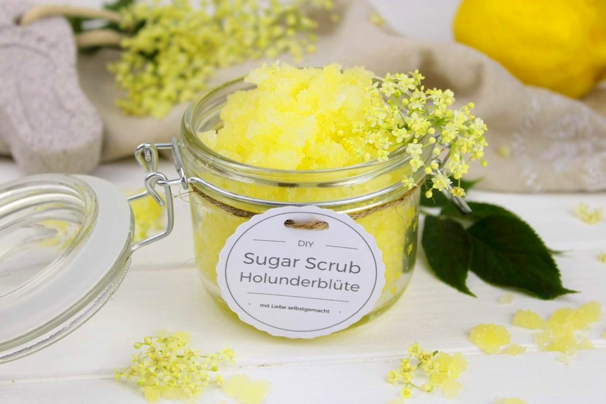 Sugar Scrub, Zuckerpeeling, Holunder, Holunderblüten