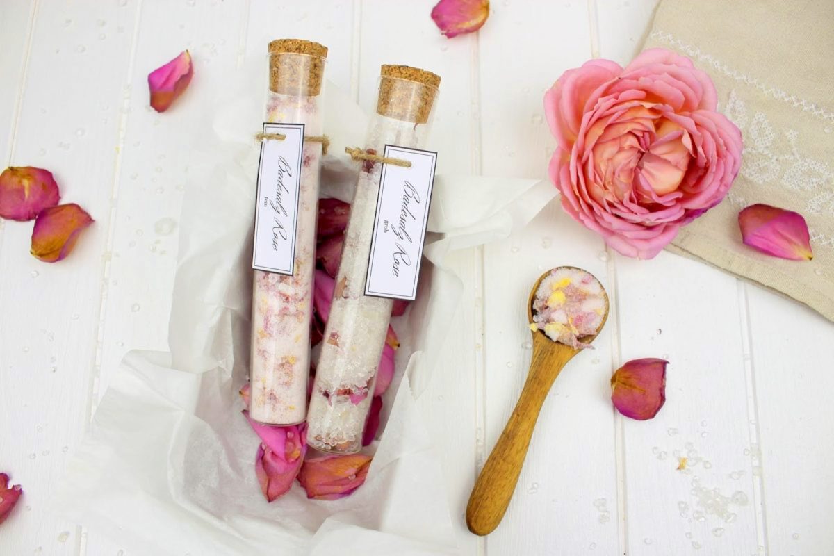 DIY rosenbadesalz selber machen