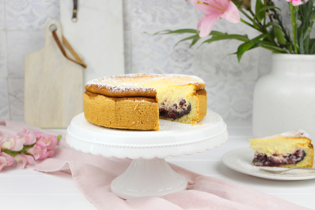 Rezept Kirsch Käsekuchen mit Mohn