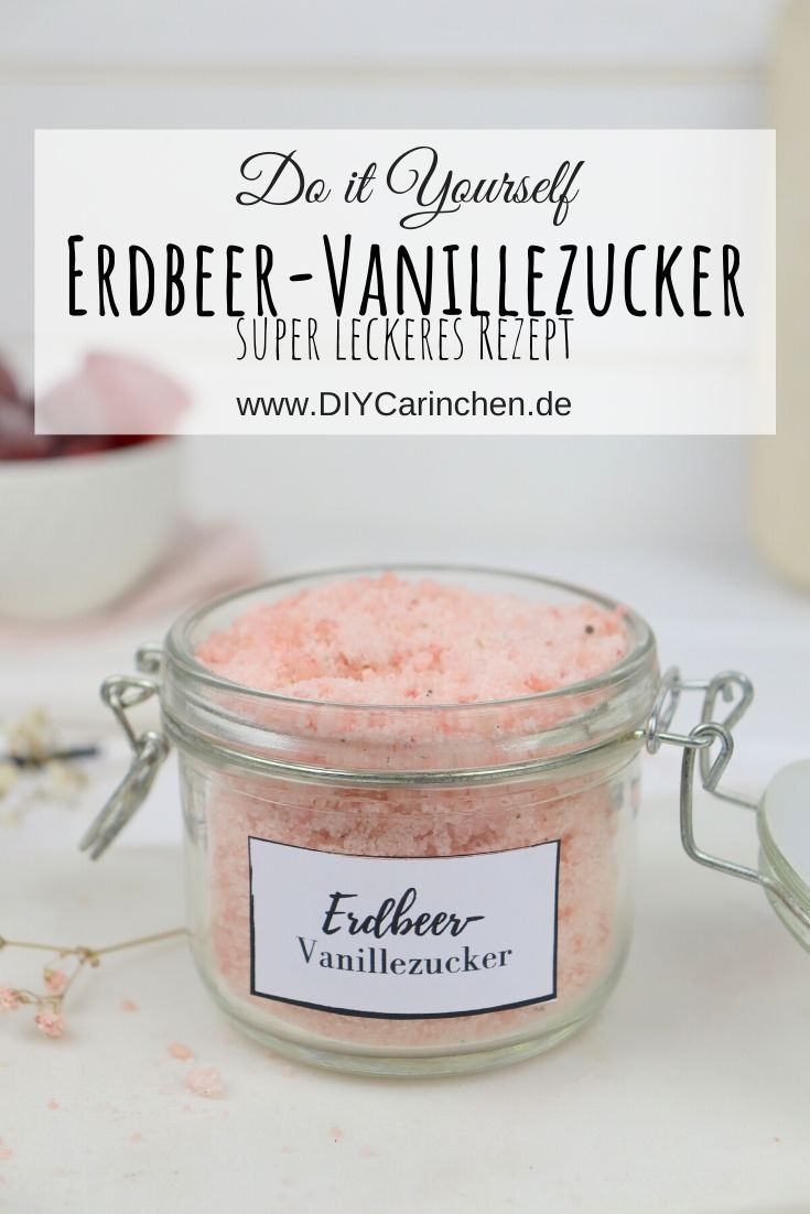 leckeres Erdbeer-Vanillezucker Rezept im Einmachglas