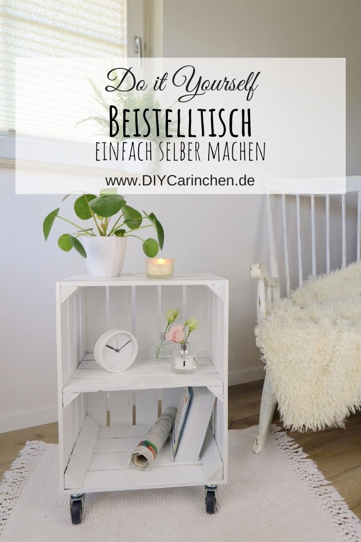 DIY Beistelltisch aus einer alten Obstkiste - Upcycling mit Farbe