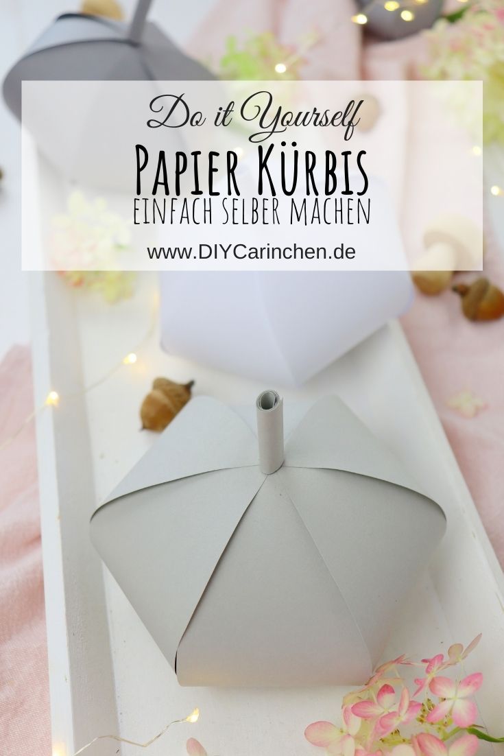DIY selbstgemachter Kürbis aus Papier / Papier Kürbisse