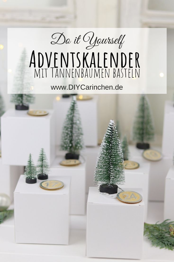 DIY Adventskalender mit Tannenbäumen selber machen