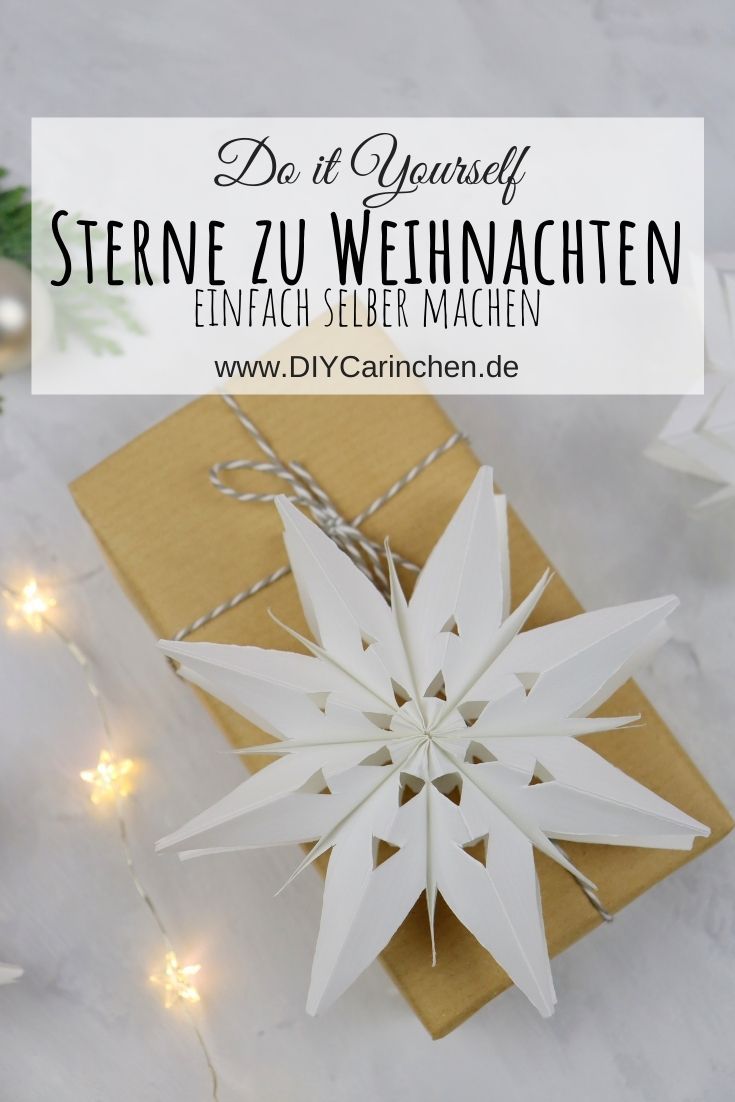 DIY - selbstgemachte mini 3D Sterne aus Papier / Brotütensterne