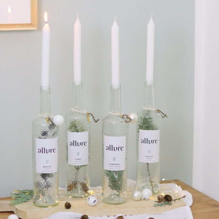 DIY – Upcycling Adventskranz aus Weinflaschen einfach selber machen