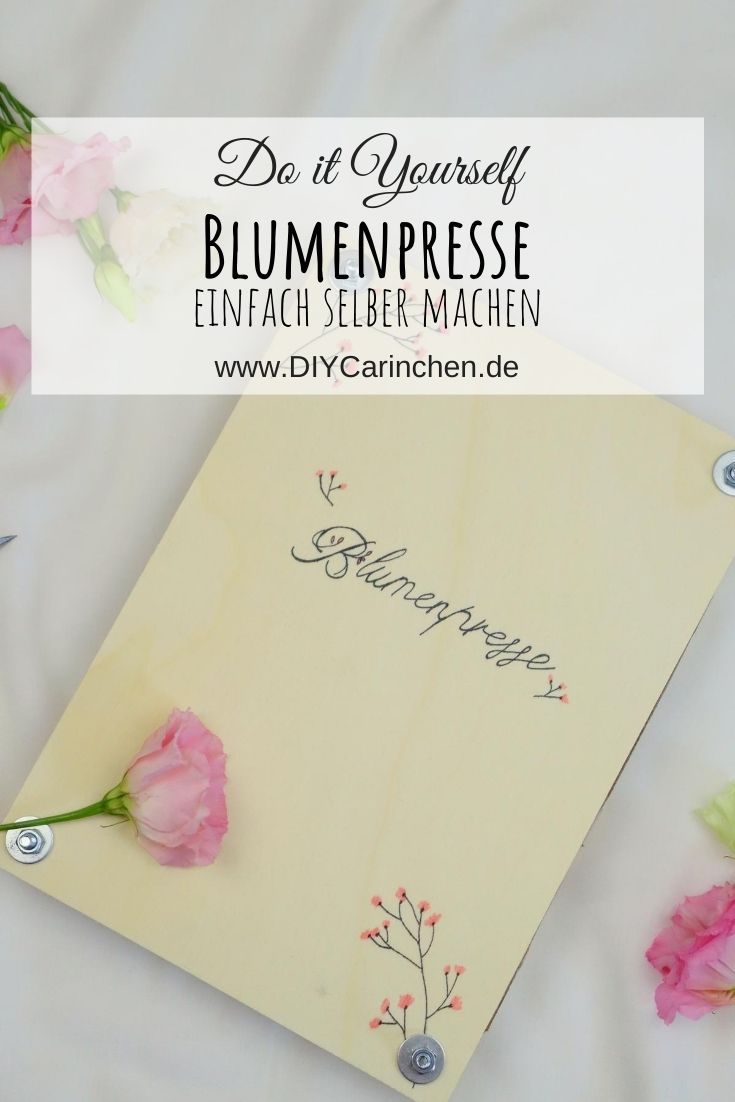 DIY selbstgebaute Blumenpresse aus Holz