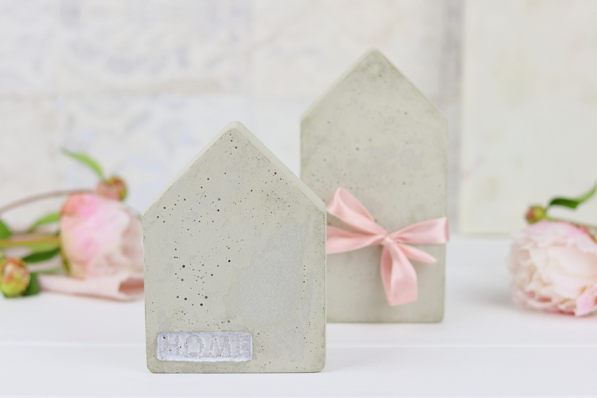 DIY selbstgemachte Häuser aus Beton mit Gießform