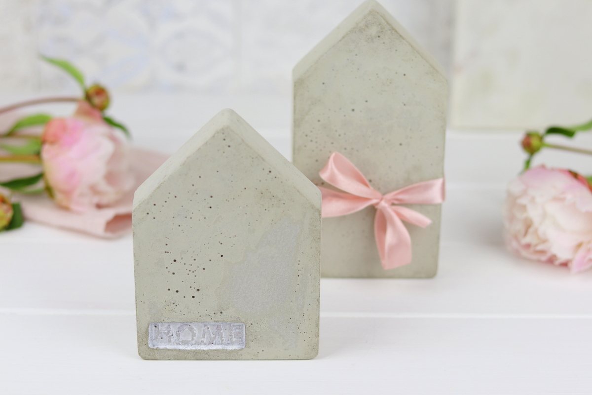 DIY selbstgemachte Häuser aus Beton mit Gießform