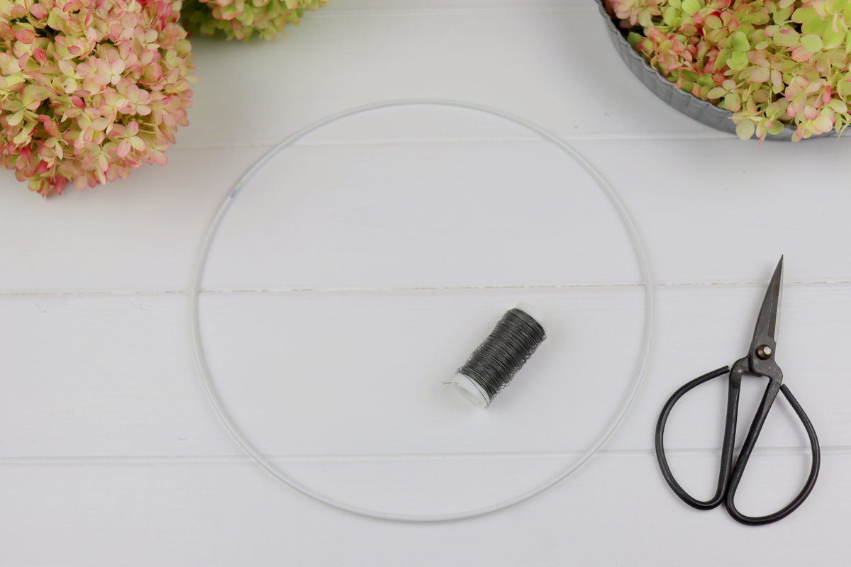 DIY Kranz aus Hortensien / Hortensienkranz einfach selber binden