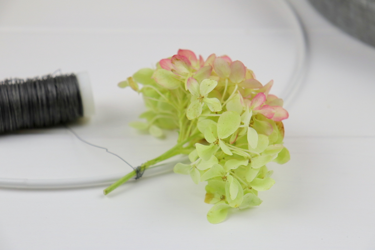 DIY Kranz aus Hortensien / Hortensienkranz einfach selber binden