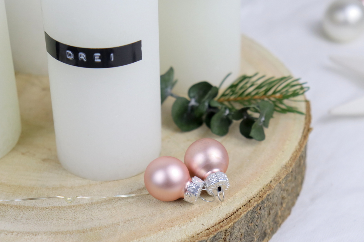 DIY - selbstgemachter minimalistischer Adventskranz