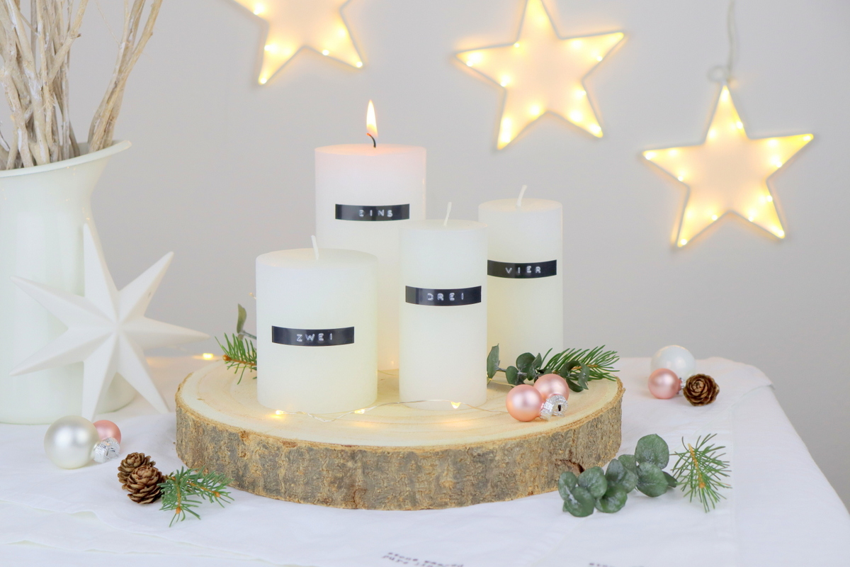 DIY - selbstgemachter minimalistischer Adventskranz