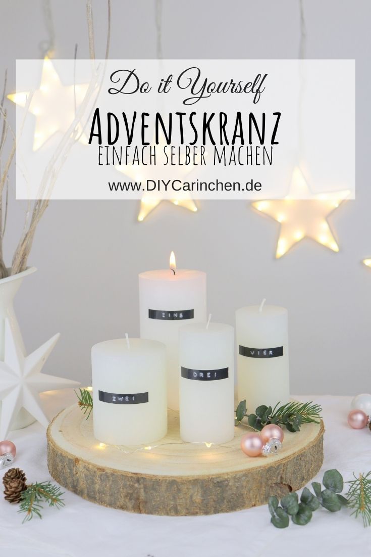DIY - selbstgemachter minimalistischer Adventskranz