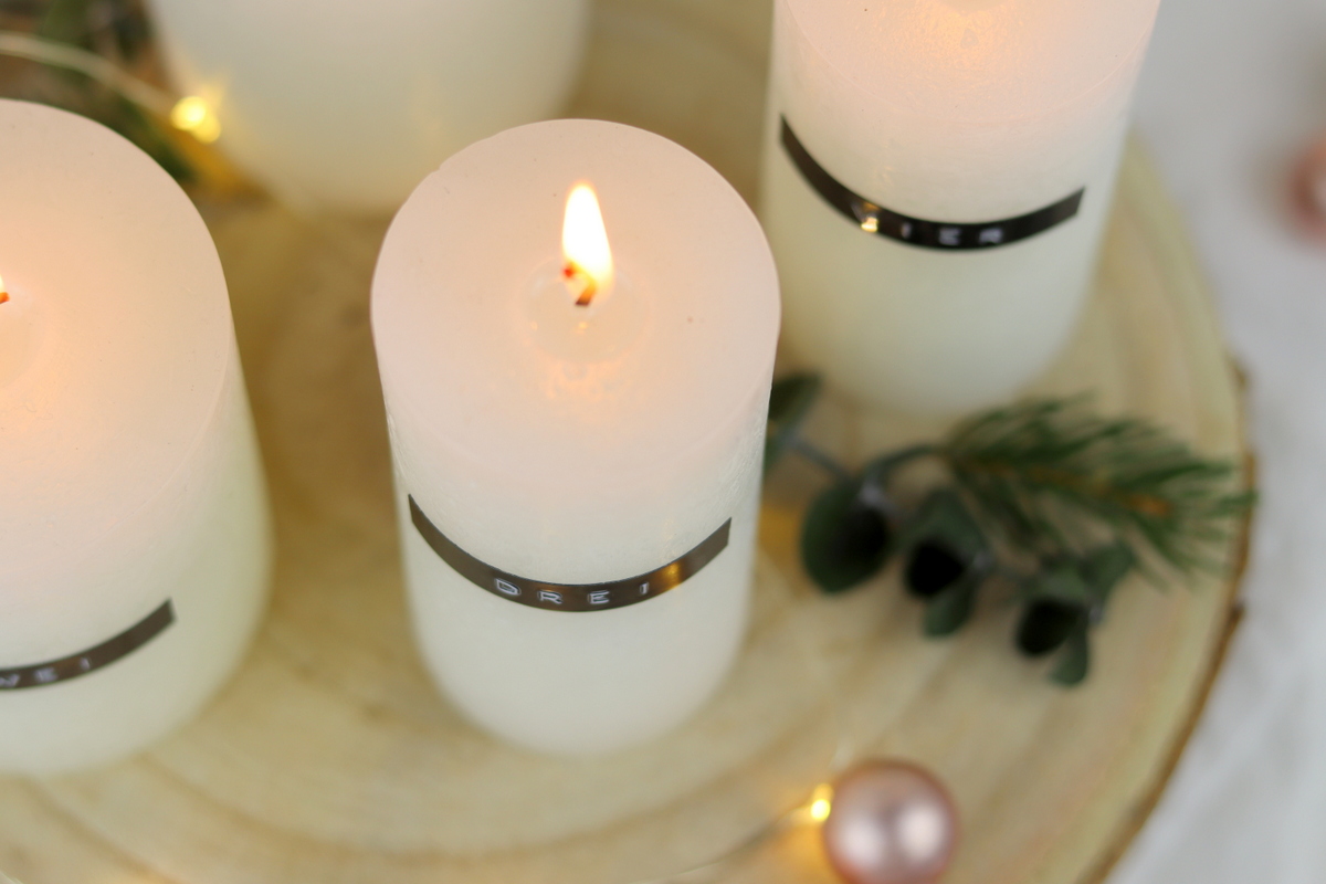 DIY - selbstgemachter minimalistischer Adventskranz