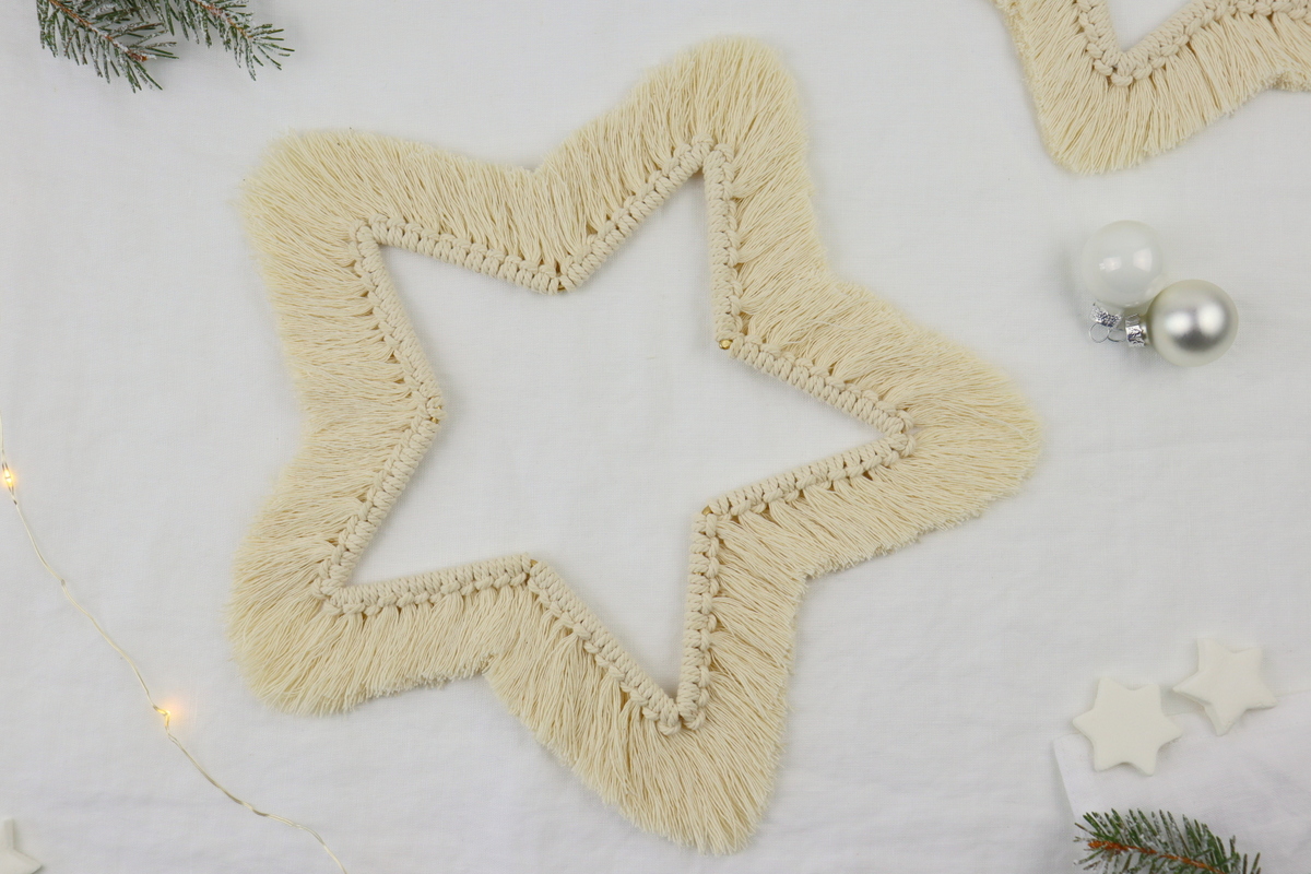 DIY Anleitung Makramee Stern zu Weihnachten knüpfen selber machen