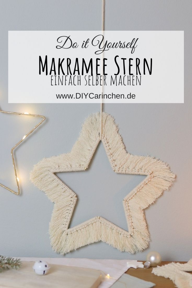 DIY Anleitung Makramee Stern zu Weihnachten knüpfen selber machen