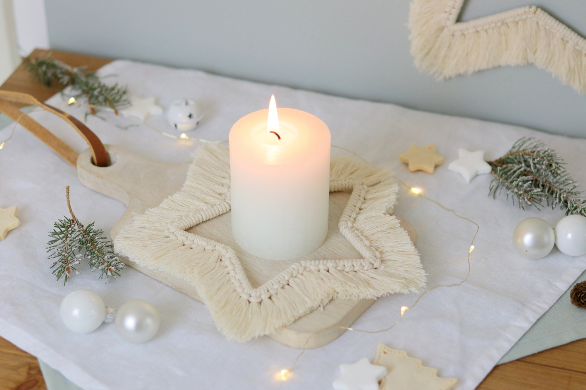 DIY Anleitung Makramee Stern zu Weihnachten knüpfen selber machen